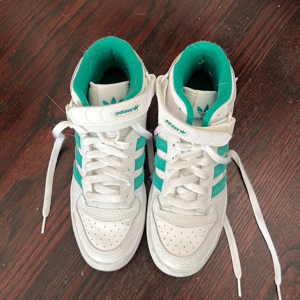 Adidas Forum 85 Hi Shoes Green and White